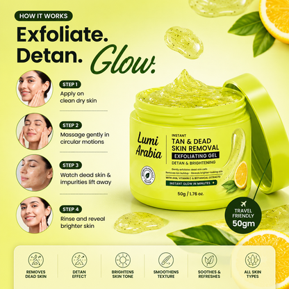 Instant Tan & Dead Skin Removal Exfoliating Gel