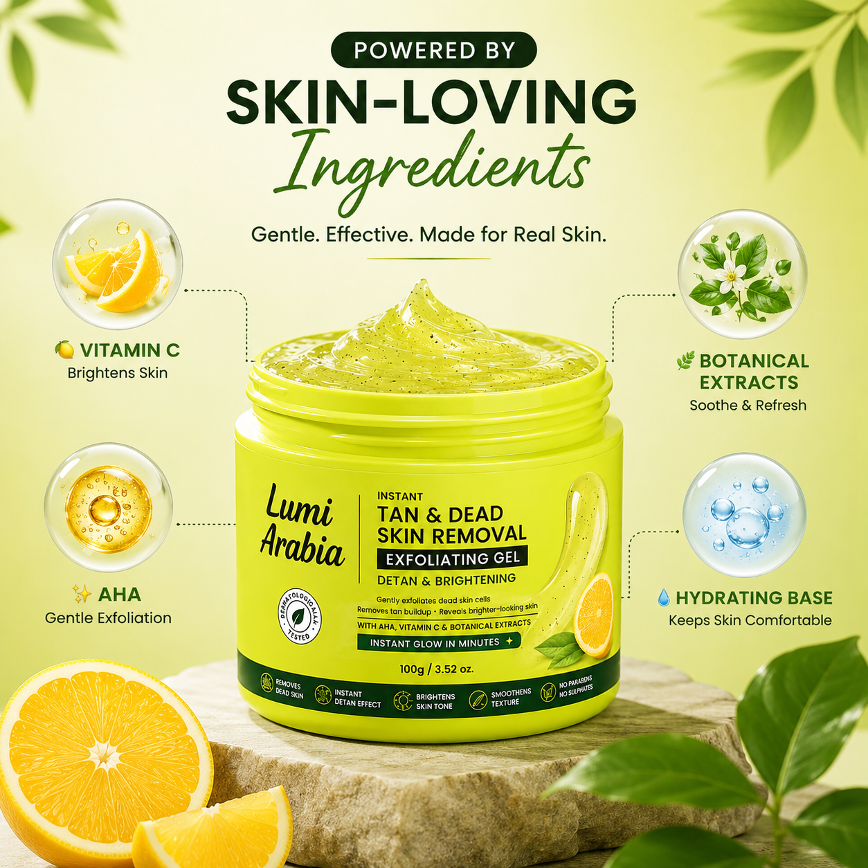Instant Tan & Dead Skin Removal Exfoliating Gel